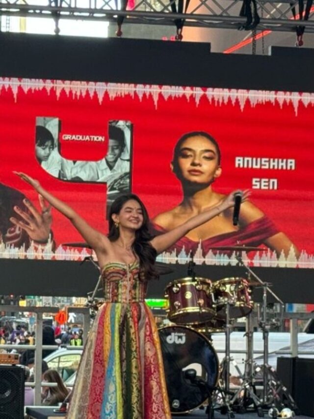 Anushka Sen becomes the first Indian artist to perform at Times Square