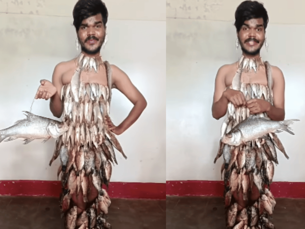 Influencer In Fish Dress Reels In Views, Looks Like Uorfi Javed Has Competition