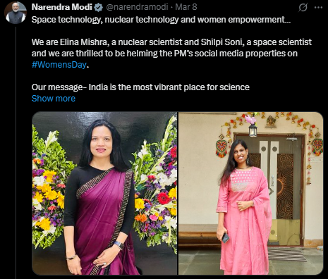 Women Power Take Over PM Modi's Social Media on Women's Day